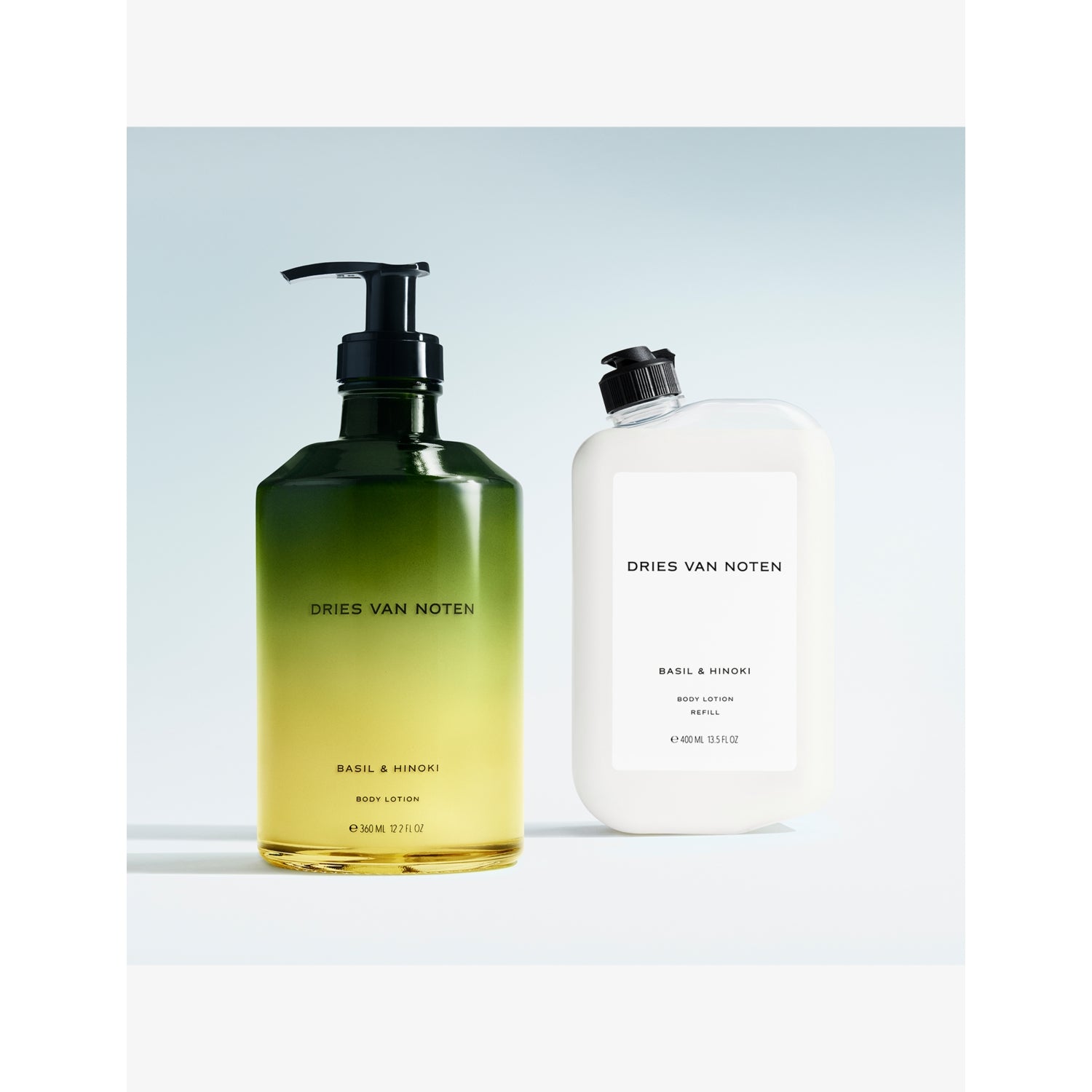 Dries Van Noten Basil & Hinoki lotion 360ml, imported from the UK