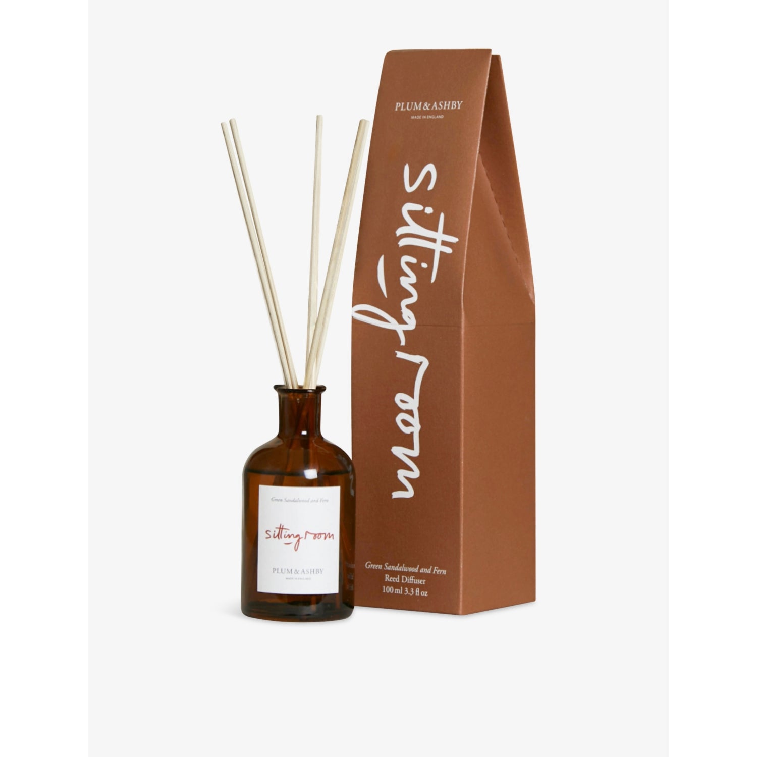 Plum & Ashby sandalwood and fern reed diffuser 100ml, UK version