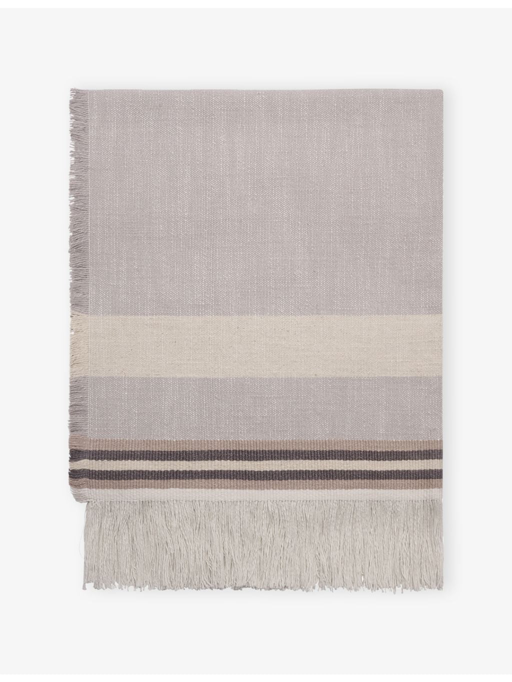 The Row cotton-linen scarf with stripe pattern, 113 x 73cm (British brand)