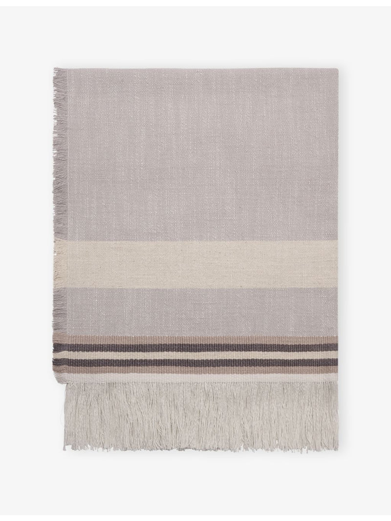 The Row cotton-linen scarf with stripe pattern, 113 x 73cm (British brand)