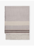 The Row cotton-linen scarf with stripe pattern, 113 x 73cm (British brand)