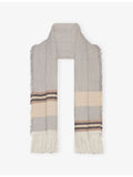 The Row cotton-linen scarf with stripe pattern, 113 x 73cm (British brand)