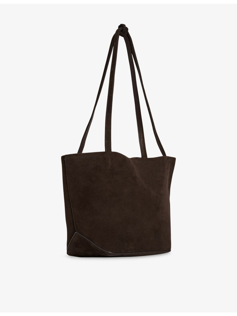 The Row medium suede tote bag, imported from the UK
