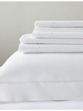The White Company Savoy single cotton flat sheet, imported from the UK