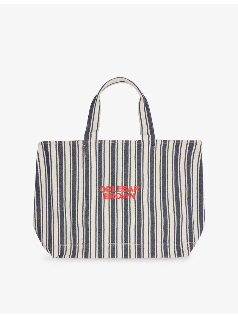 Orlebar Brown striped cotton-canvas tote bag 56cm wide (British brand)