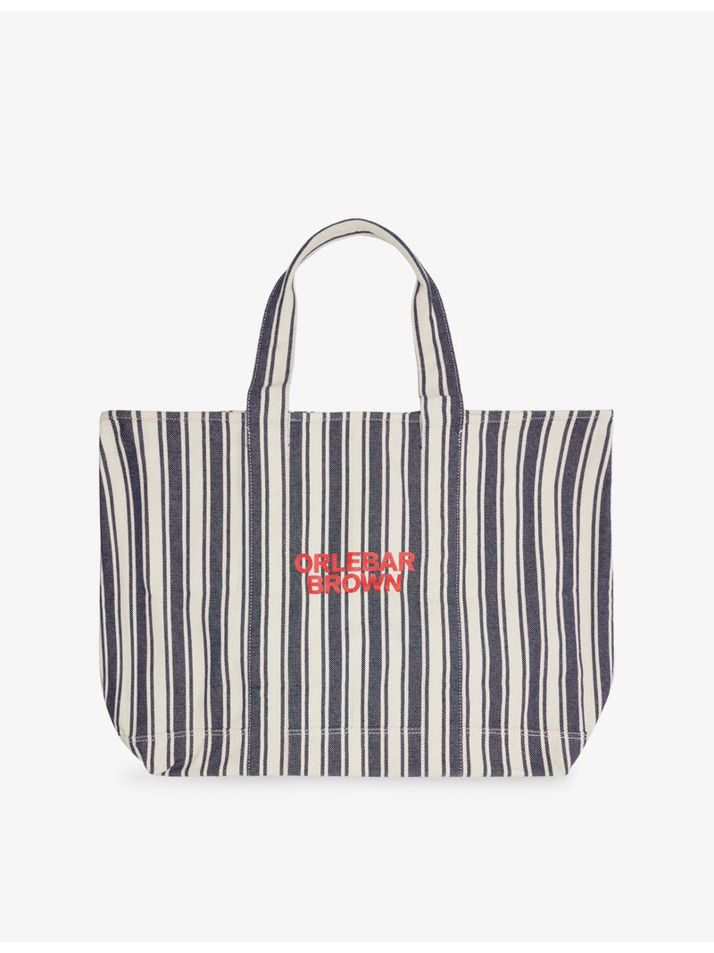 Orlebar Brown striped cotton-canvas tote bag 56cm wide (British brand)