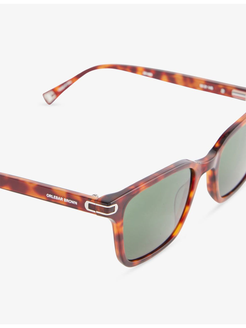 Orlebar Brown Robbie rectangular acetate sunglasses with tinted lenses - British product