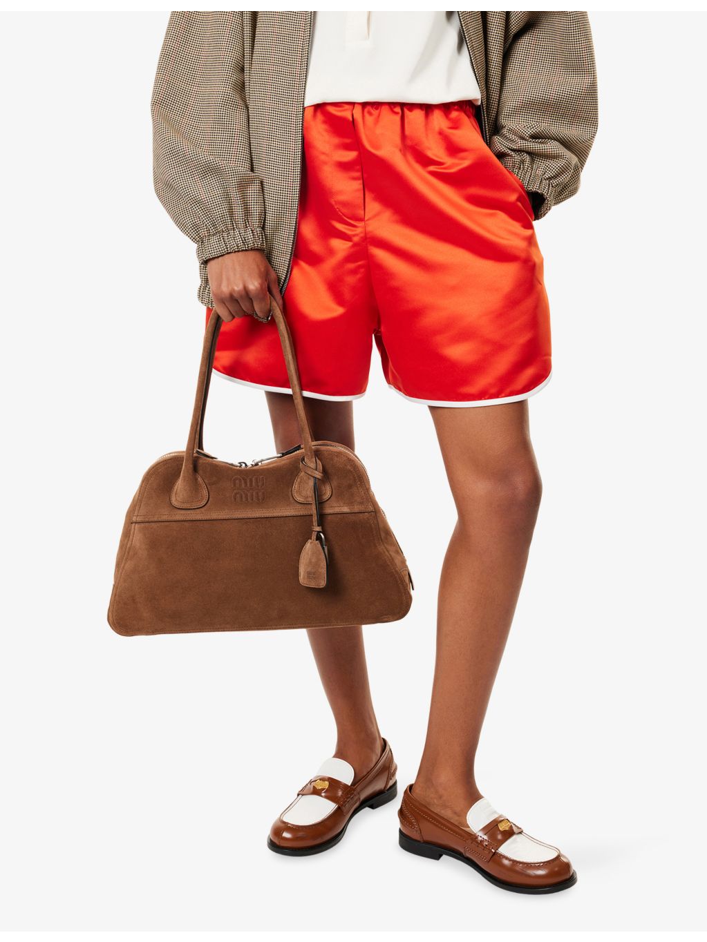 Miu Miu suede shoulder bag in 100% leather (British brand)