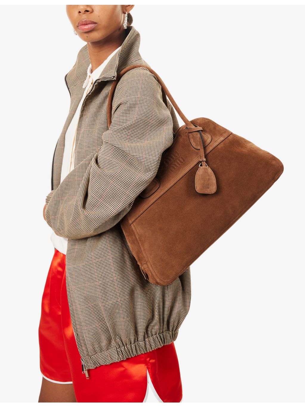 Miu Miu suede shoulder bag in 100% leather (British brand)