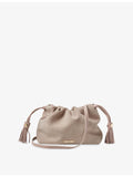 Aspinal of London Soho large suede cross-body pouch, imported from the UK