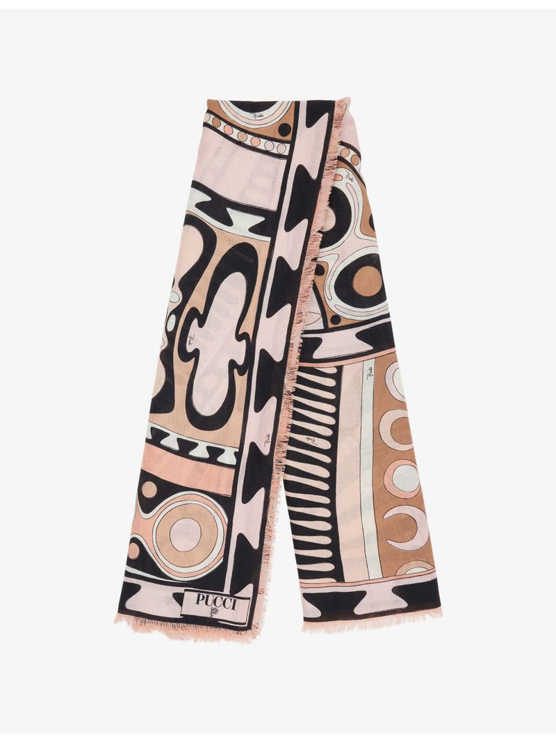 Pucci printed silk and wool-blend scarf - British product