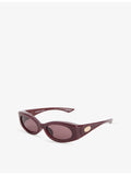 Le Specs Glacier wrap-frame acetate sunglasses, UK version