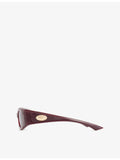 Le Specs Glacier wrap-frame acetate sunglasses, UK version