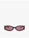 Le Specs Glacier wrap-frame acetate sunglasses, UK version