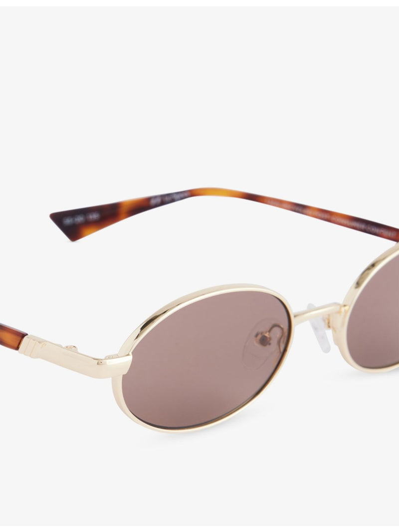Le Specs Icicle oval-frame metal sunglasses, imported from the UK