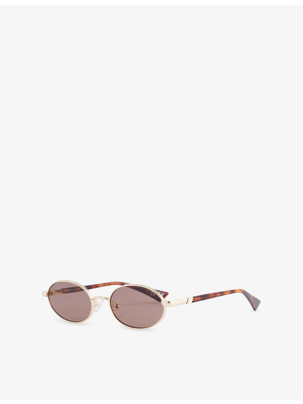 Le Specs Icicle oval-frame metal sunglasses, imported from the UK