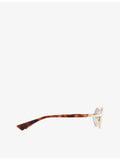 Le Specs Icicle oval-frame metal sunglasses, imported from the UK