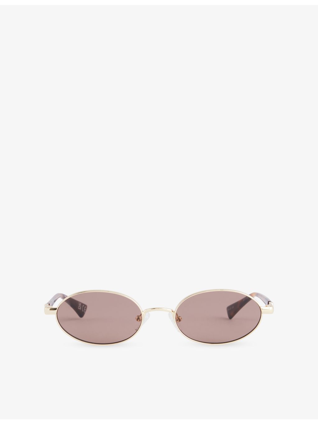 Le Specs Icicle oval-frame metal sunglasses, imported from the UK