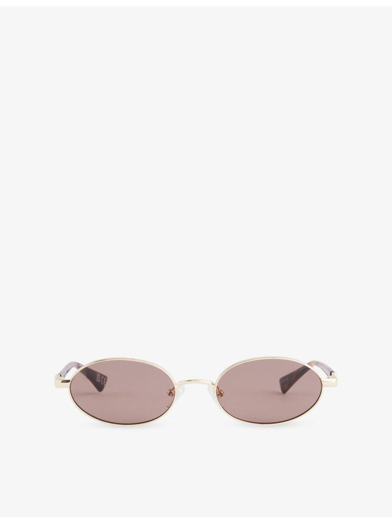 Le Specs Icicle oval-frame metal sunglasses, imported from the UK