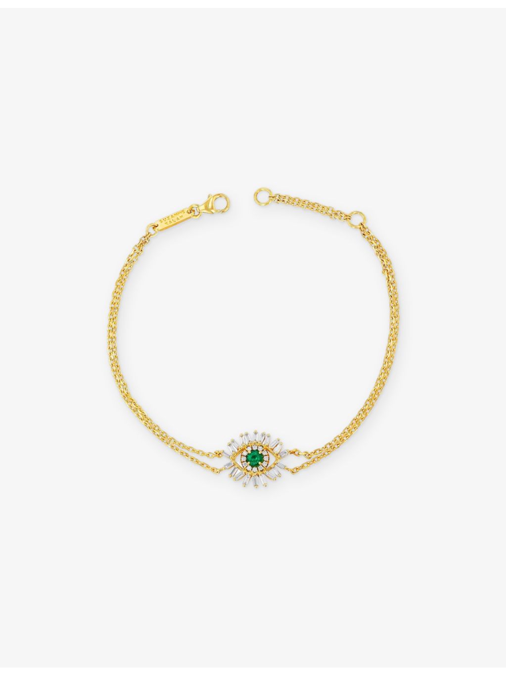 Suzanne Kalan 18ct gold evil eye bracelet, imported from the UK