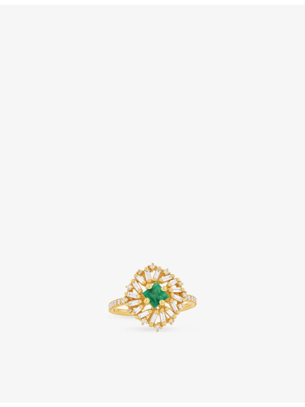 Suzanne Kalan princess-cut 0.85ct diamond ring size 6.5 (British brand)