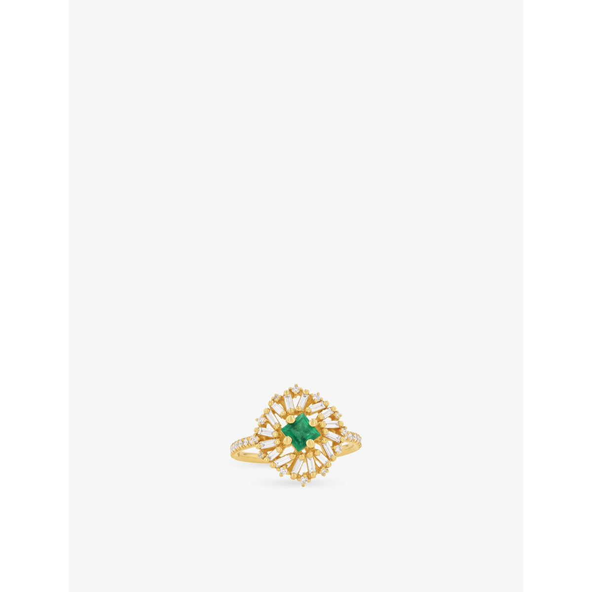 Suzanne Kalan princess-cut 0.85ct diamond ring size 6.5 (British brand)