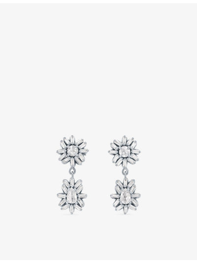selfridges Suzanne Kalan 18ct White Gold Rose-Cut 1.1ct Diamond Earrings- Buy online at McGrocer