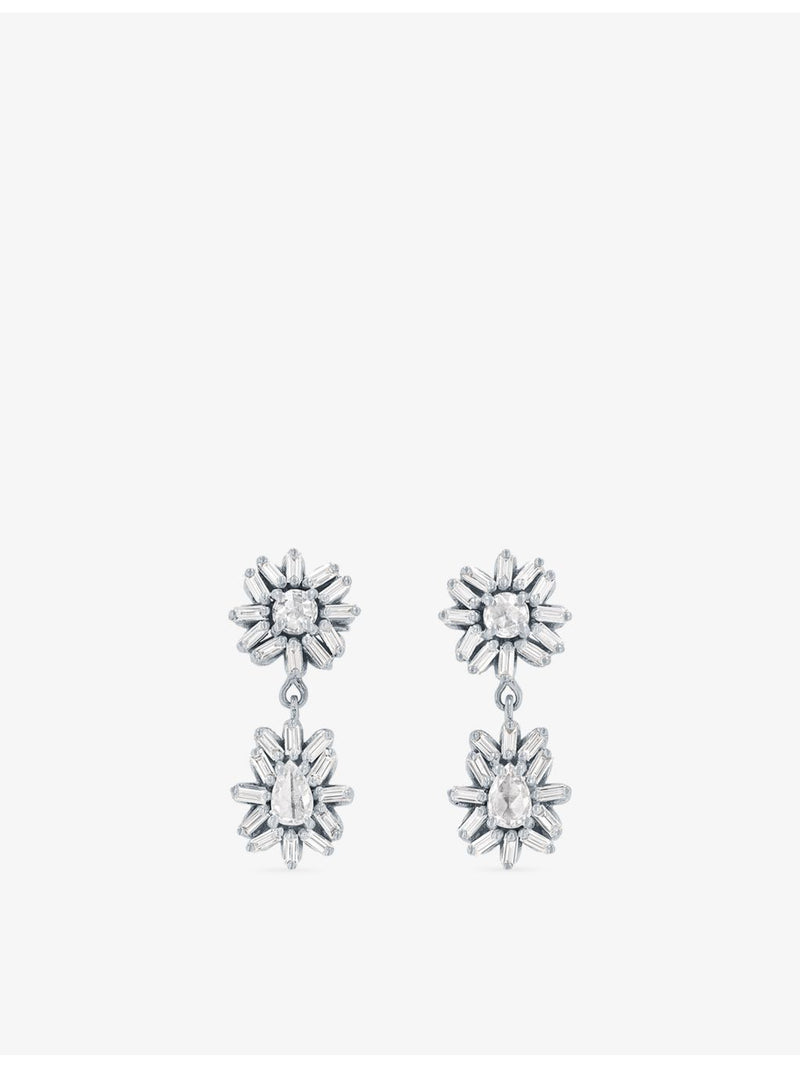 Suzanne Kalan rose cut diamond earrings, imported from the UK