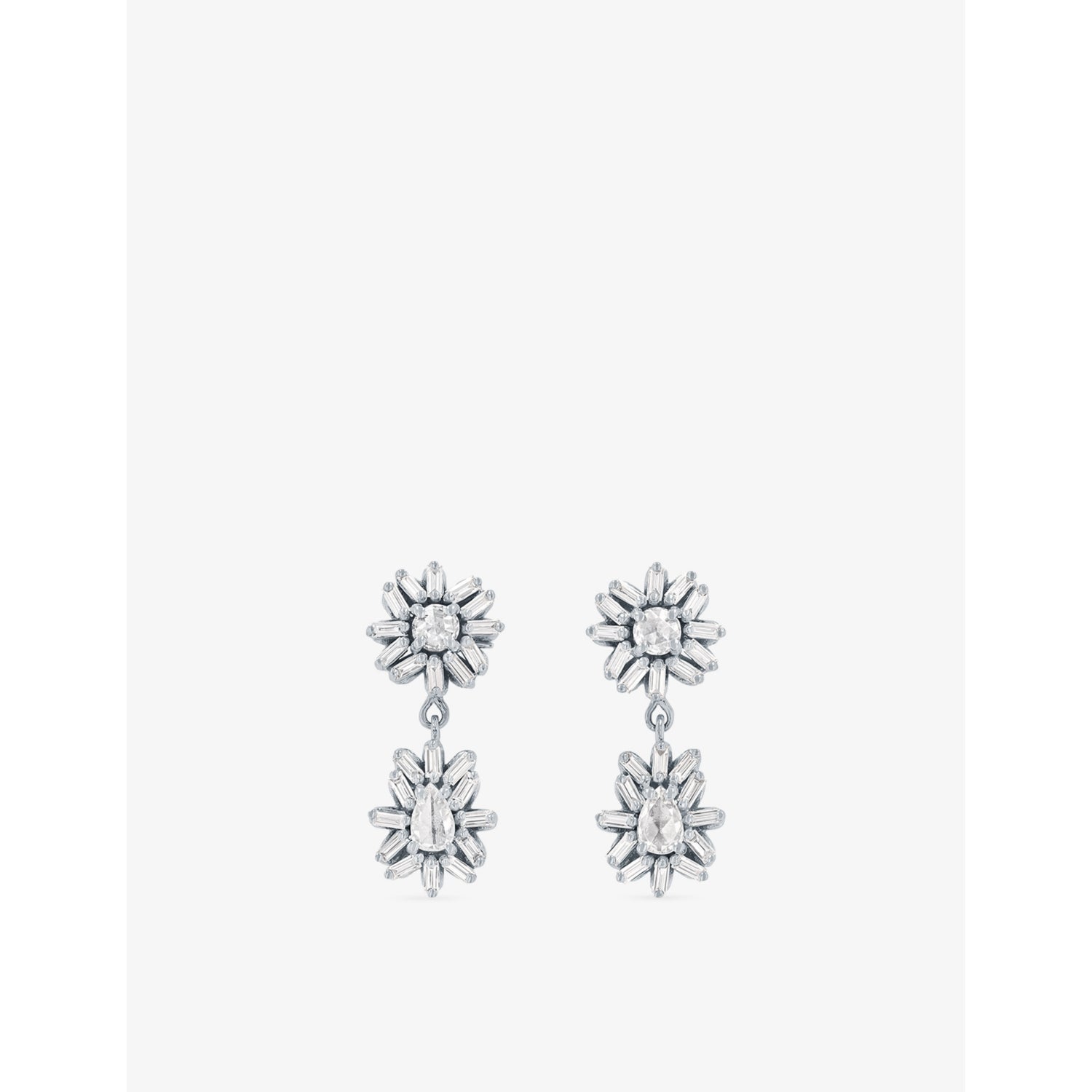 Suzanne Kalan rose cut diamond earrings, imported from the UK