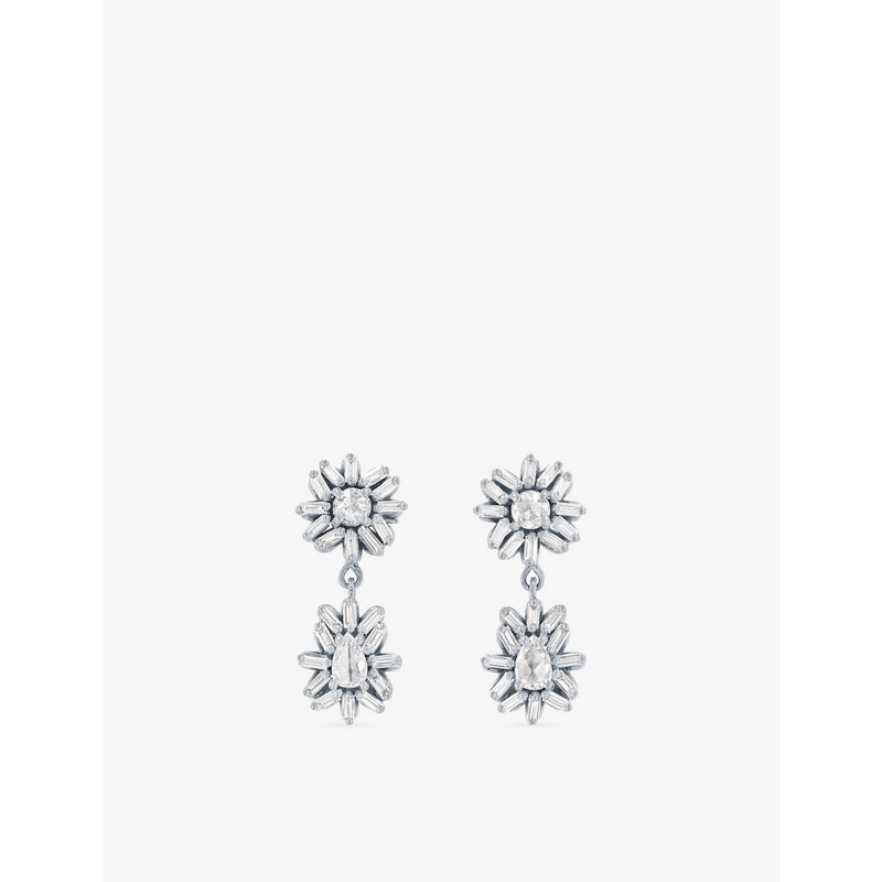 Suzanne Kalan rose cut diamond earrings, imported from the UK