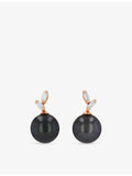 Suzanne Kalan 18ct rose gold earrings with pearl and diamonds, UK version
