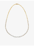 Suzanne Kalan 18ct gold diamond tennis necklace 5.15ct baguette (British brand)