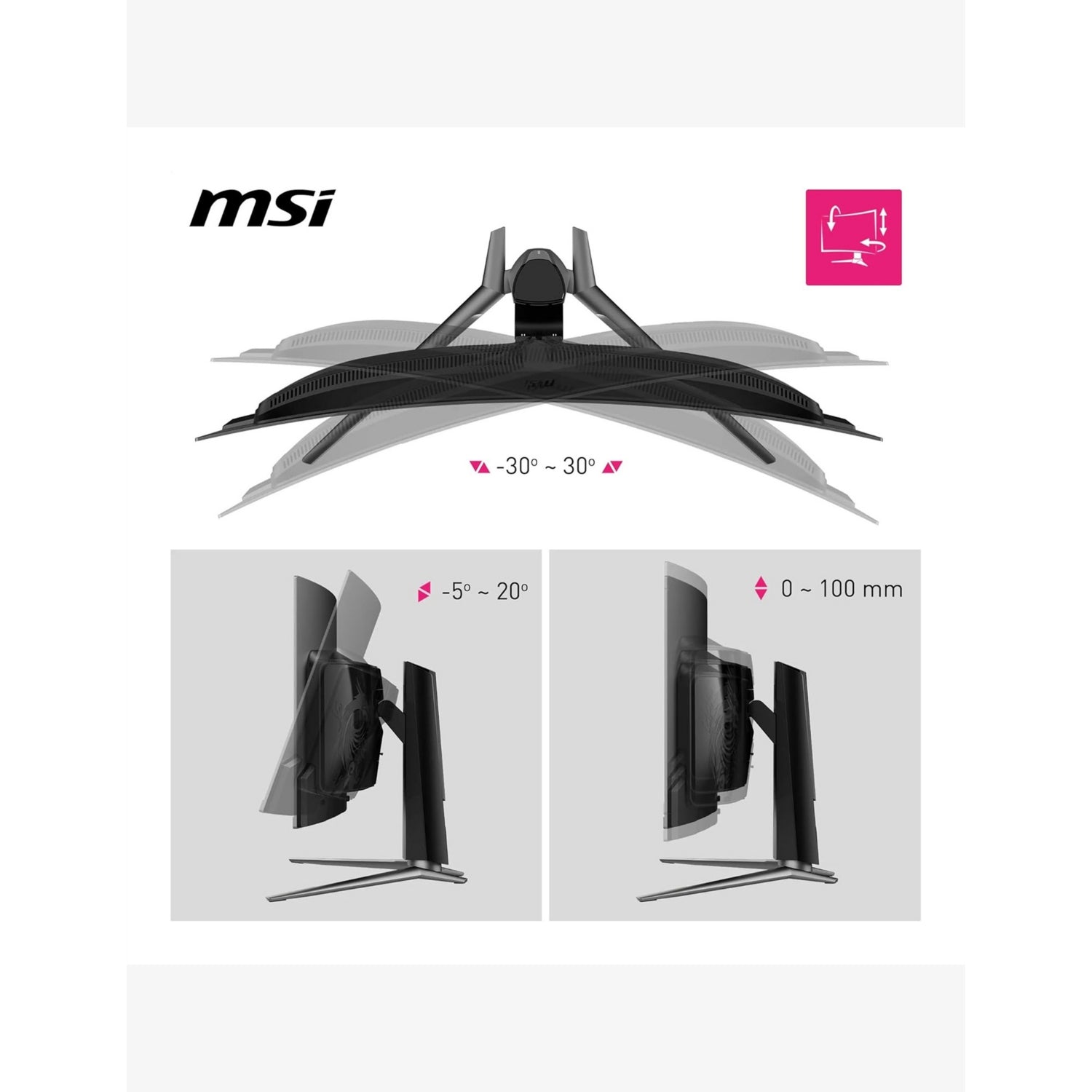 MSI 34-inch QD-OLED curved gaming monitor, imported from the UK