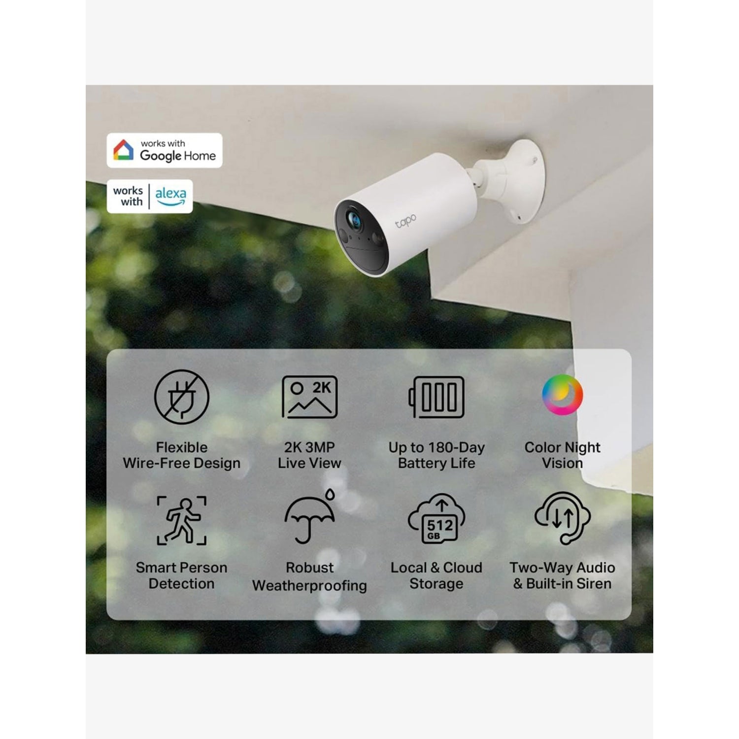 TP-Link Tapo C410 2K smart security camera - British product