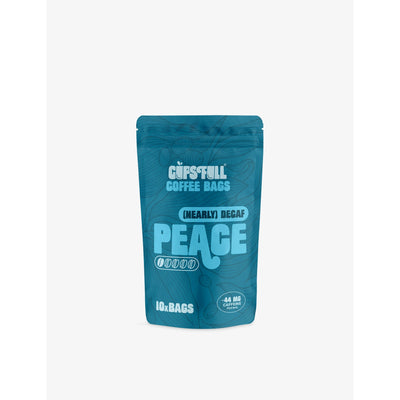 selfridges Cups Full Nearly Decaf Peace Coffee Bags 105g- Buy online at McGrocer