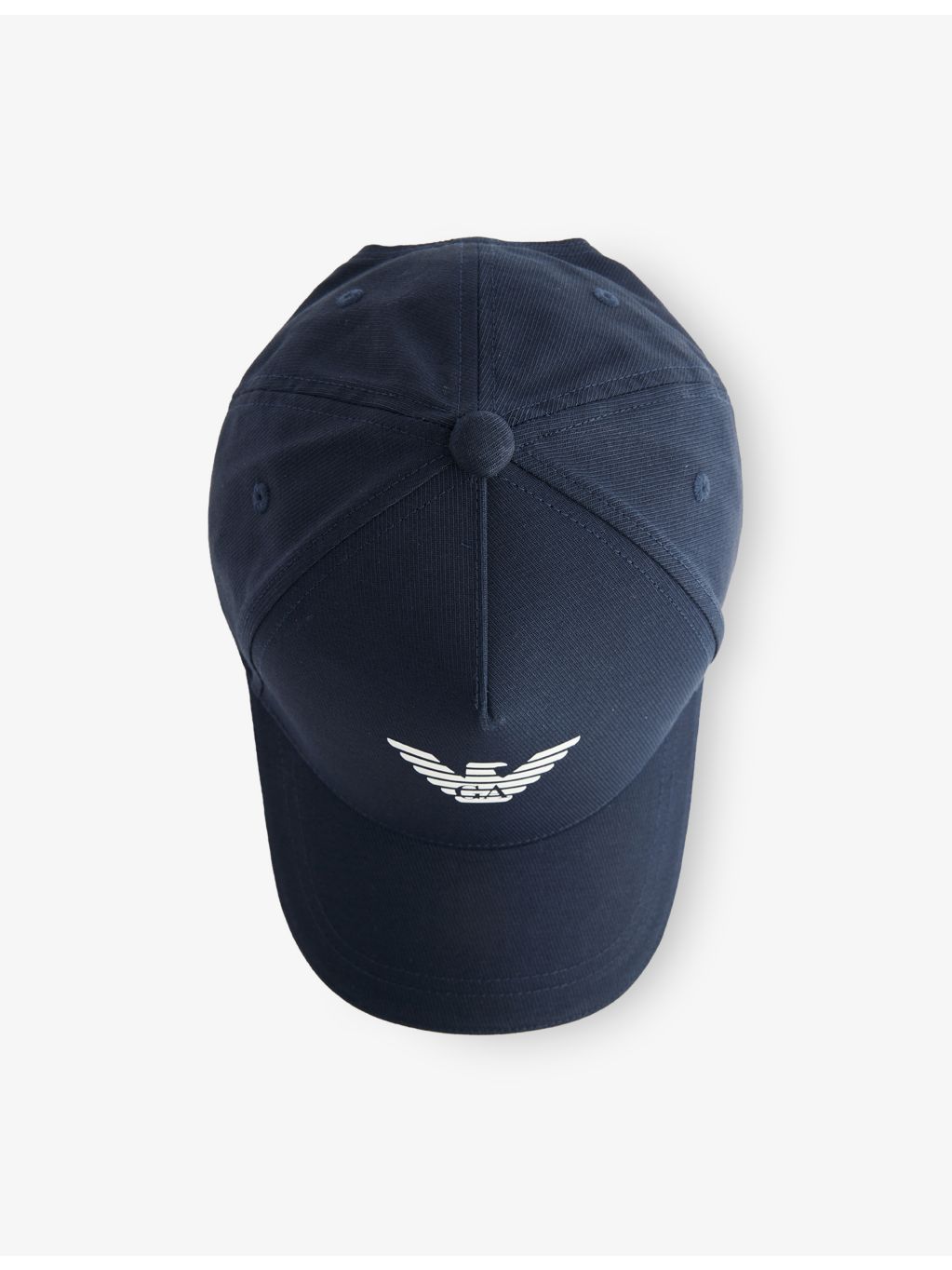 Emporio Armani cotton baseball cap with logo patch (British brand)