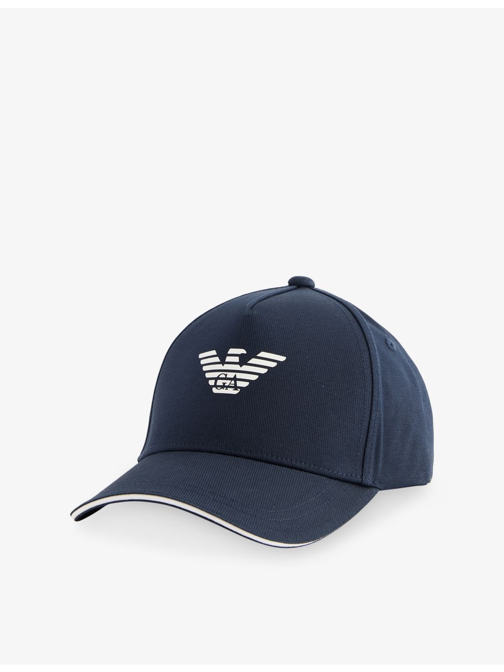 Emporio Armani cotton baseball cap with logo patch (British brand)