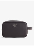 Emporio Armani faux-leather washbag with wristlet, imported from the UK
