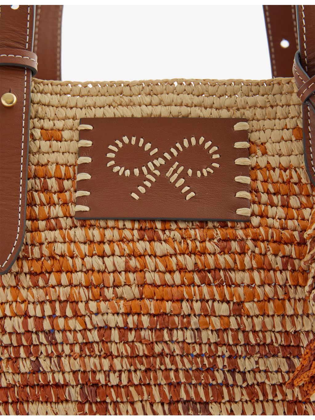 Anya Hindmarch large round raffia basket bag, UK version