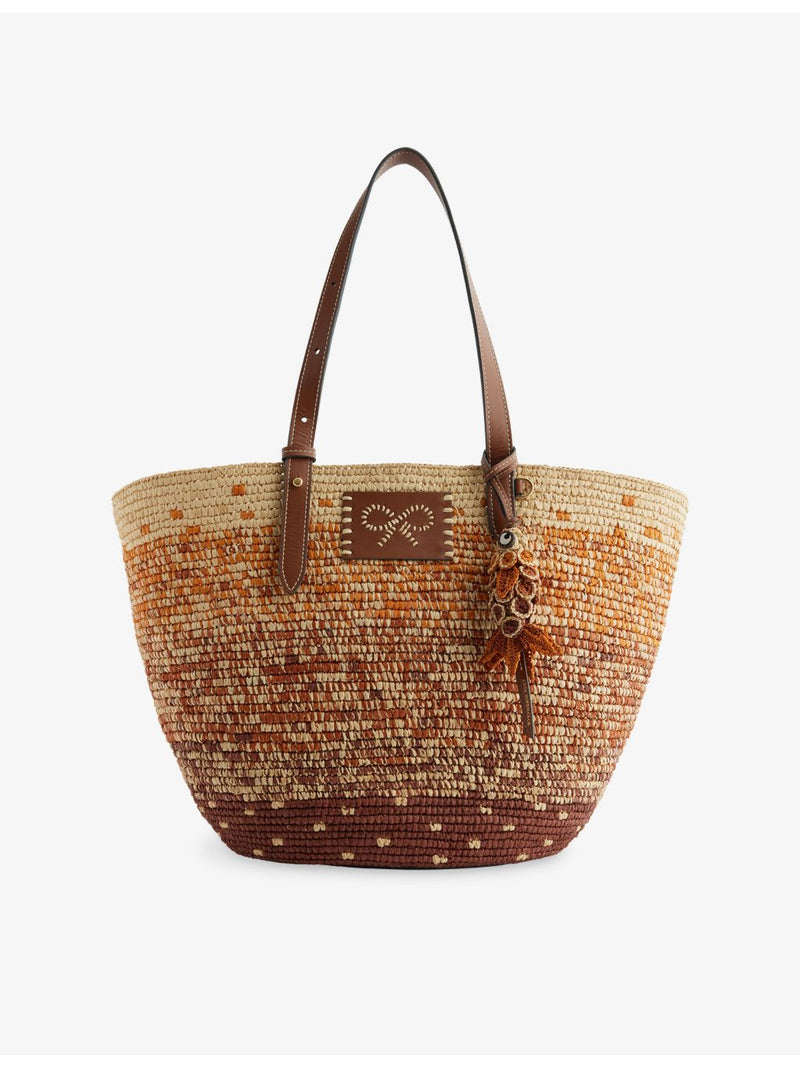 Anya Hindmarch large round raffia basket bag, UK version