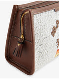 Anya Hindmarch raffia pochette with leather trim, 21cm height - British product