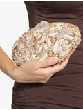 Dune crystal-embellished metal clutch bag, imported from the UK