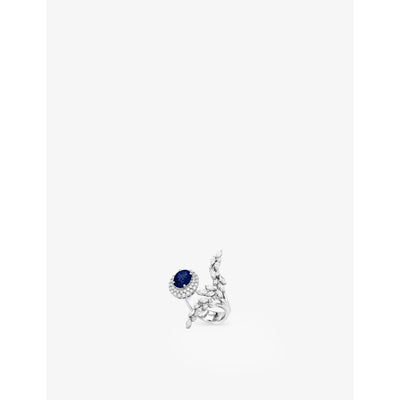 selfridges YEPREM Reign Supreme 18ct Gold Diamond and Sapphire Ring- Buy online at McGrocer