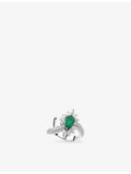 YEPREM Reign Supreme 18ct gold diamond and emerald ring (British brand)