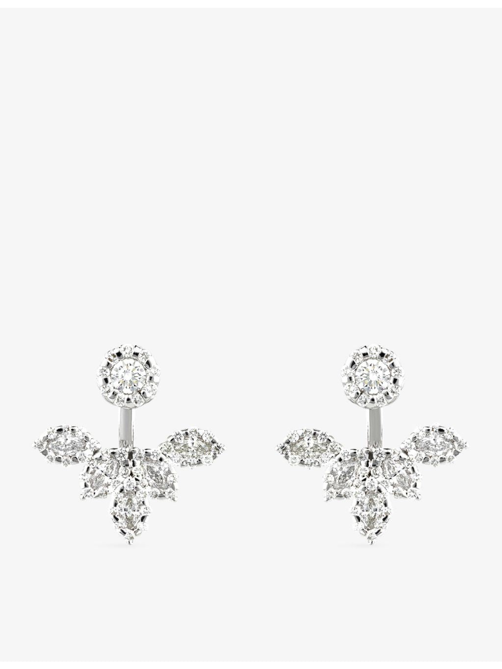 YEPREM 18ct gold diamond drop earrings 1.73ct, UK version