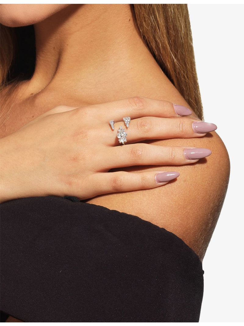 Y-Not 18ct gold diamond stackable ring 1.57ct, UK version