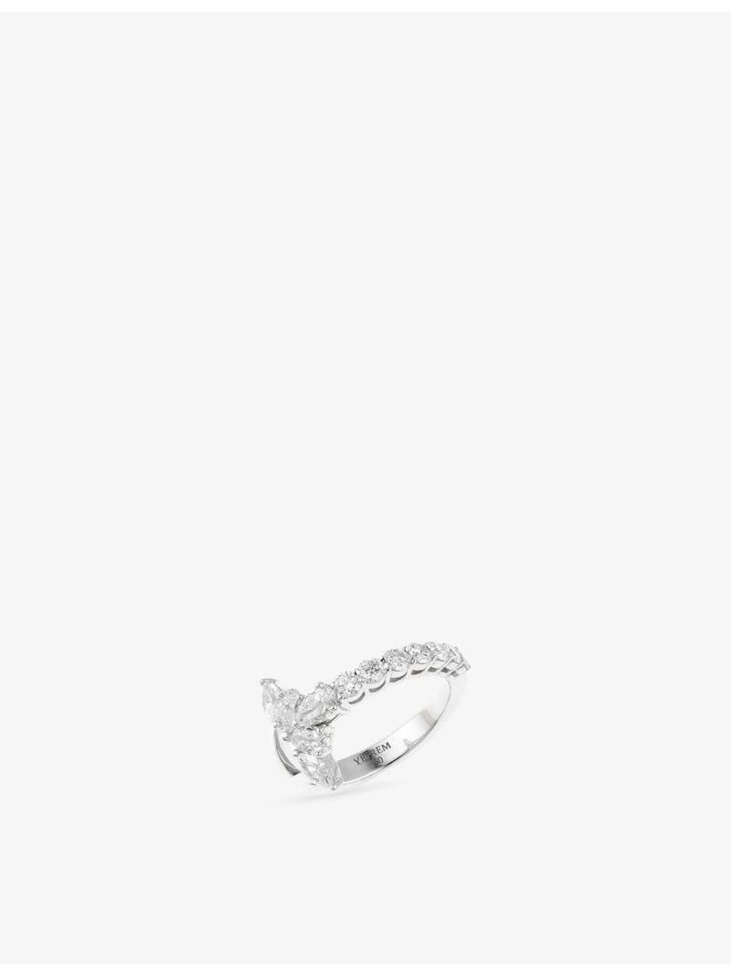 Y-Not 18ct gold diamond stackable ring, imported from the UK