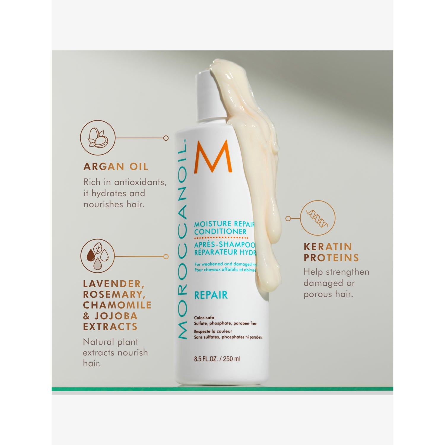 Moroccanoil Moisture Repair shampoo and conditioner duo 500ml - British product