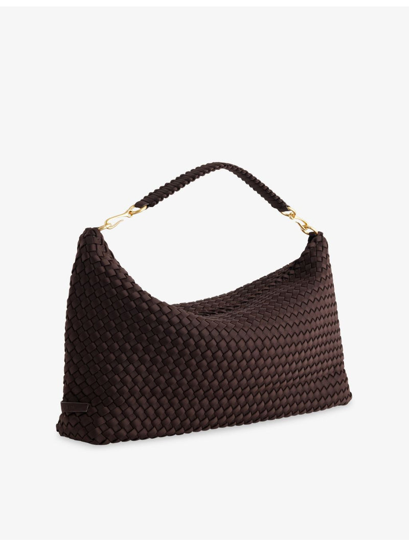 NAGHEDI halfmoon woven shoulder bag medium - British product