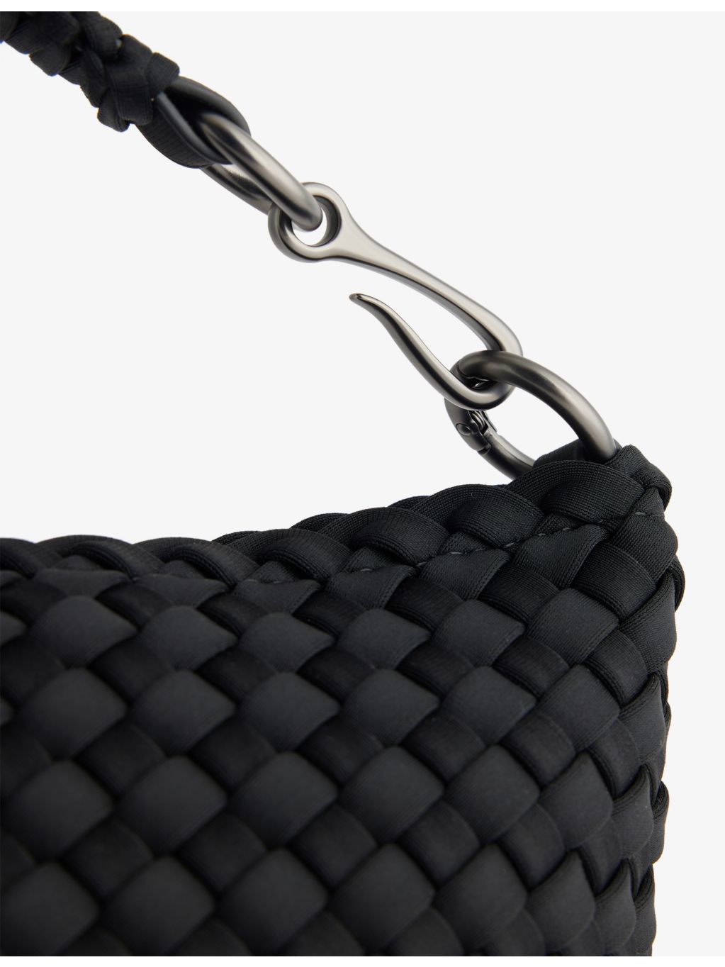 NAGHEDI halfmoon small woven shoulder bag, imported from the UK